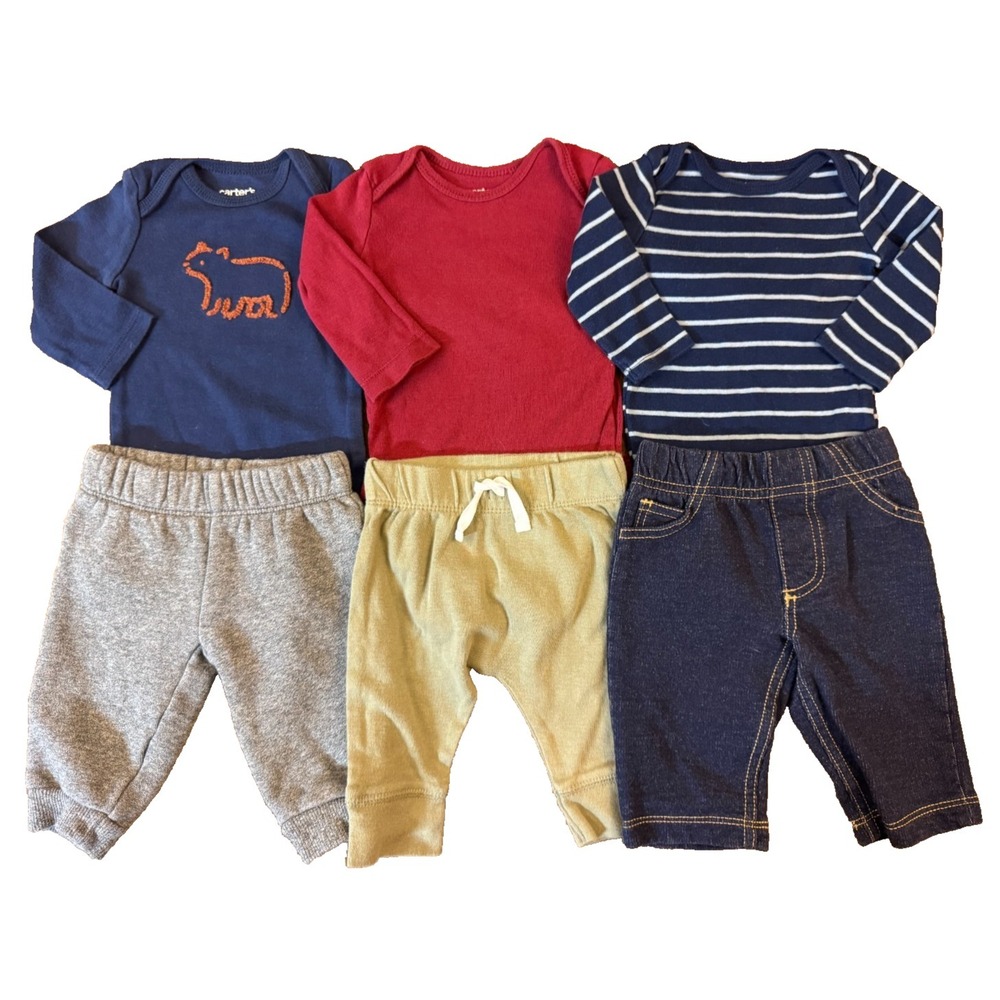 Baby Boy 3 Months Outfits Jeans‎ Pants Long Sleeved Bpdysuits Shirts Clothes Lot